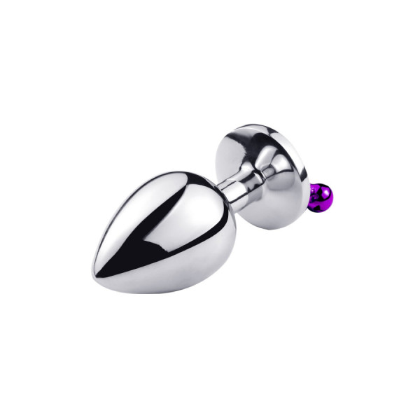 Plug bijou aluminium violet avec clochettes Taille S JINGLE 